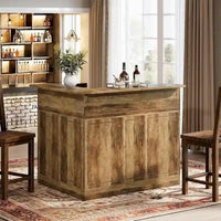 Cabinet bar en L avec porte-verres à pied pour pub à domicile