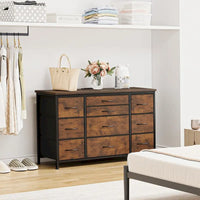 Commode de chambre avec 10 grands tiroirs pour meuble TV long 55 - 55 pouces