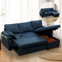 Canapé-lit en L 80, canapé-lit escamotable, canapé-lit sectionnel réversible