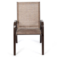 Costway Lot de 4 chaises de patio jardin terrasse cour avec accoudoir - Voir détails