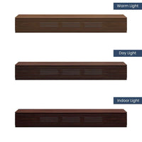 Meuble TV minimaliste avec tiroirsConsole multimédia en bois massif avec placards, porte abattante, placage noyer, entièrement assemblé