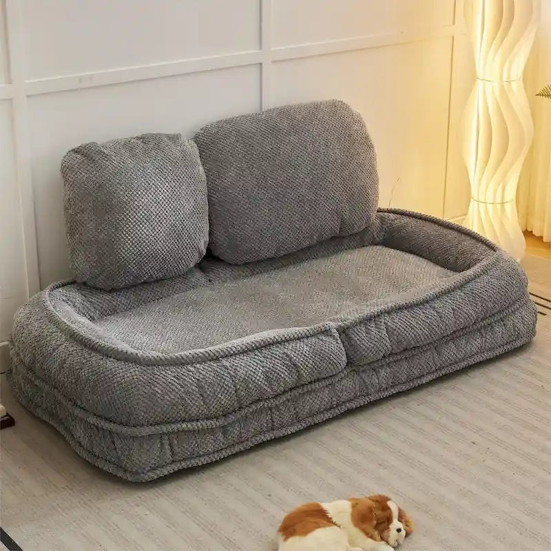 Canapé moelleux, 5 positions réglables, assise, sommeil, pliage, adapté à la chambre ou au salon