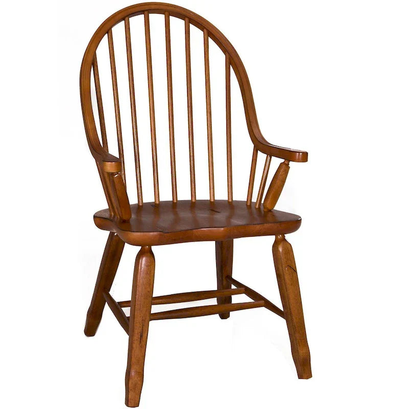 Treasures Fauteuil rustique en chêne à dossier arqué