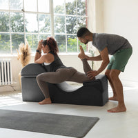 Avana Kami Méridienne convertible / yoga & massage - ottoman 2 en 1 avec fauteuil de yoga escamotable dissimulé, microvelours - N/A