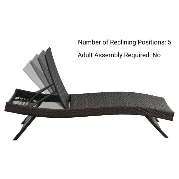 Chaise longue en osier toutes saisons - lot de 2