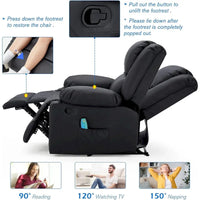 AECOJOY causeuse inclinable 2 places avec fonction chauffage et massage