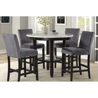 New Classic Furniture Reginald Ensemble de comptoir rond 5 pièces