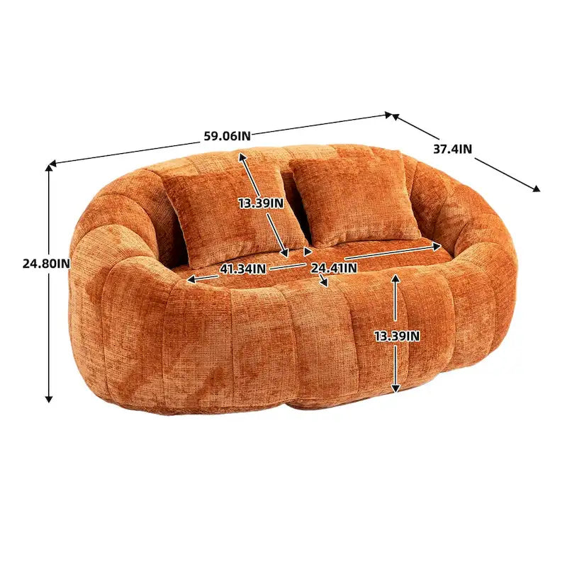 Pouf poire pour adultes - Canapé moelleux multicolore