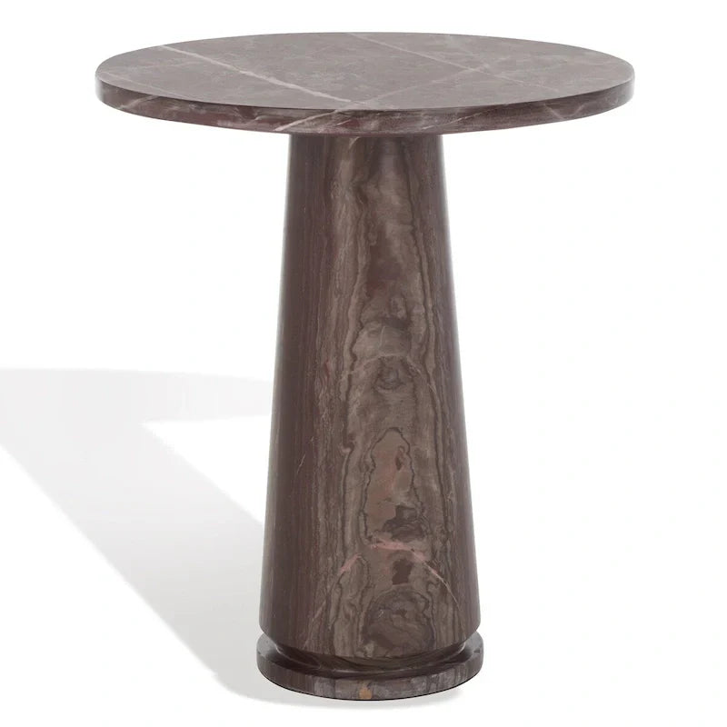 SAFAVIEH Couture Ghicu table d'appoint ronde haute en marbre - 22 po L x 21 po P x 24 po H - 21Lx21Px24H