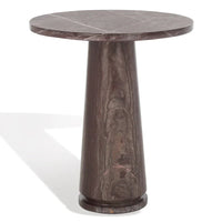 SAFAVIEH Couture Ghicu table d'appoint ronde haute en marbre - 22 po L x 21 po P x 24 po H - 21Lx21Px24H
