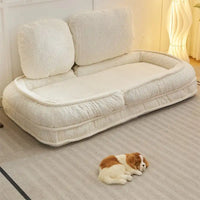 Canapé moelleux, 5 positions réglables, assise, sommeil, pliage, adapté à la chambre ou au salon