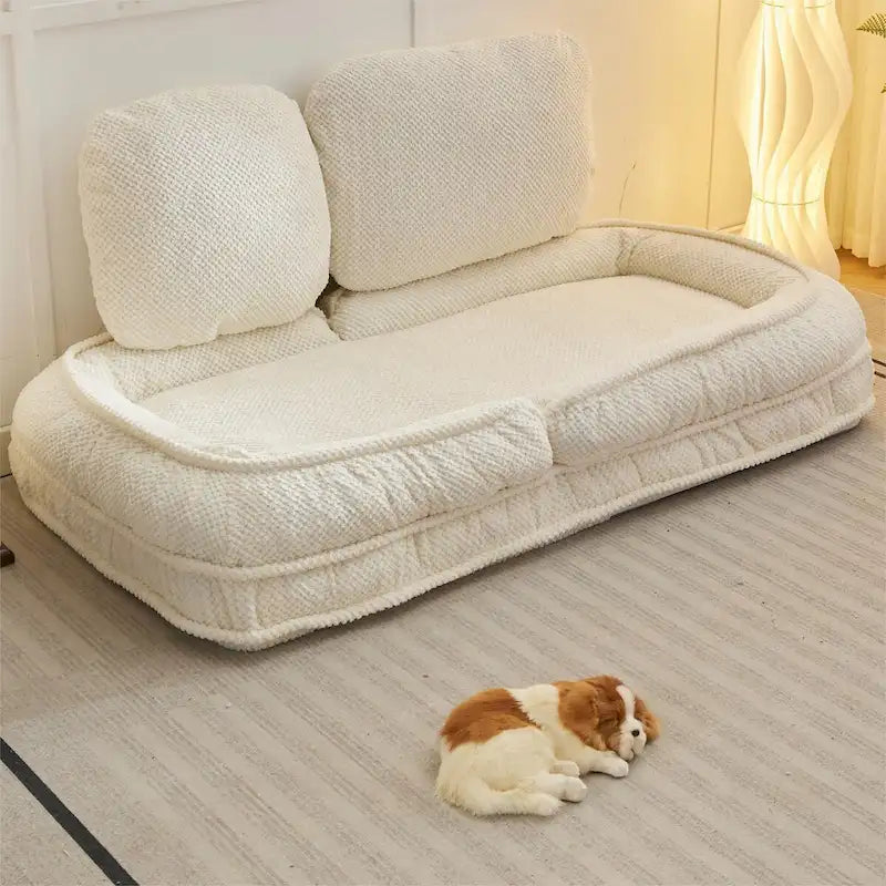Canapé moelleux, 5 positions réglables, assise, sommeil, pliage, adapté à la chambre ou au salon