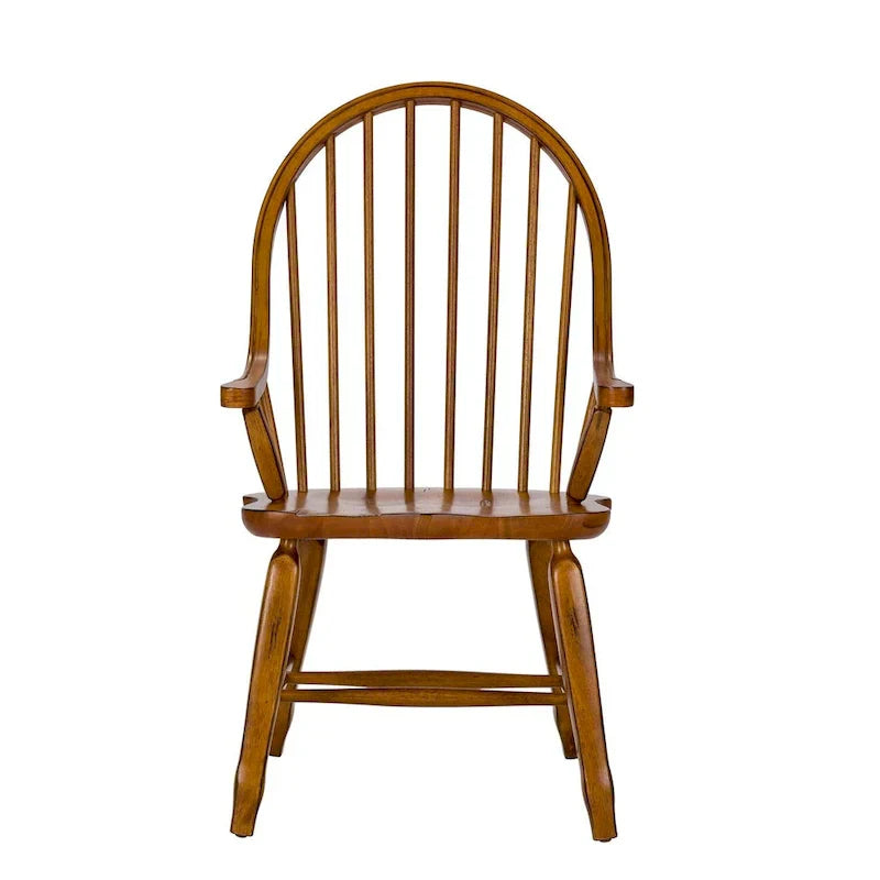 Treasures Fauteuil rustique en chêne à dossier arqué