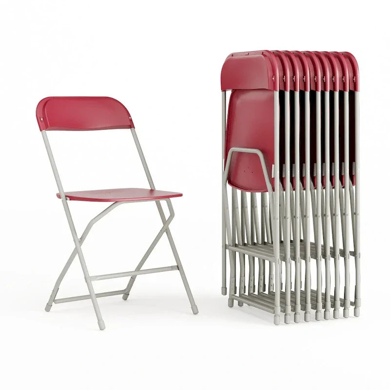 Chaise pliante en plastique - lot de 10, capacité 650LB - chaise d'événement