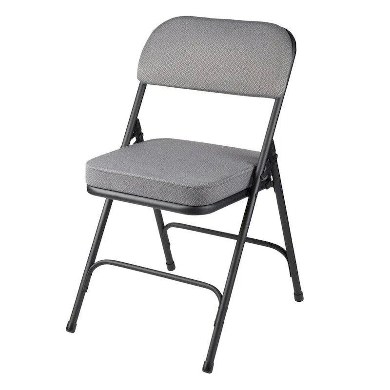 Hampden Furnishings Bernadine Collection Chaise pliante rembourrée de luxe en tissu, lot de 2