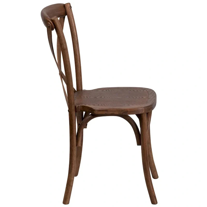 Ensemble de table de ferme pliante rustique 8' x 40 avec 10 chaises à dossier croisé et coussins