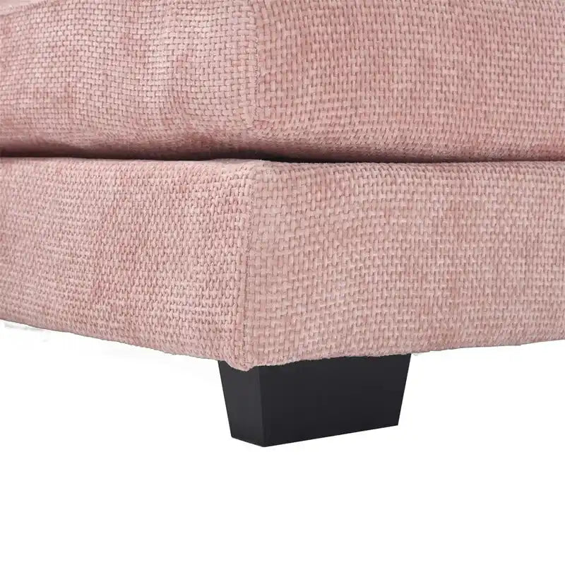 Canapé Sectionnel Canapé Nuage pour Salon, Canapé Moderne Forme U en Chenille/Bouclette, Canapé-Lit Modulable Confortable avec Double Méridienne