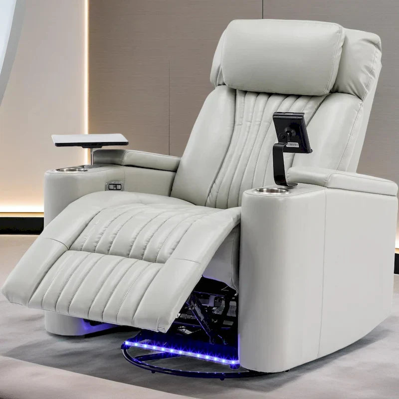 Fauteuil releveur électrique multifonction pivotant 270 pour home cinéma