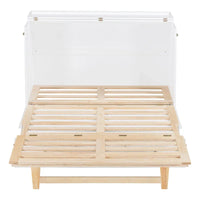 Nestfair Lit escamotable taille Full avec grands tiroirs
