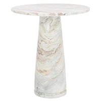 SAFAVIEH Couture Ghicu table d'appoint ronde haute en marbre - 22 po L x 21 po P x 24 po H - 21Lx21Px24H