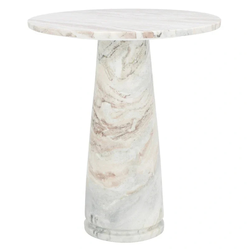 SAFAVIEH Couture Ghicu table d'appoint ronde haute en marbre - 22 po L x 21 po P x 24 po H - 21Lx21Px24H
