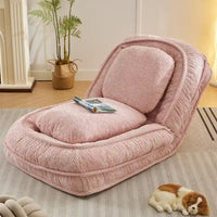 Canapé moelleux, 5 positions réglables, assise, sommeil, pliage, adapté à la chambre ou au salon