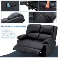 AECOJOY causeuse inclinable 2 places avec fonction chauffage et massage