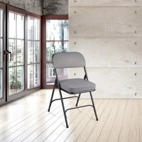 Hampden Furnishings Bernadine Collection Chaise pliante rembourrée de luxe en tissu, lot de 2