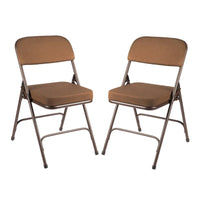 Hampden Furnishings Bernadine Collection Chaise pliante rembourrée de luxe en tissu, lot de 2
