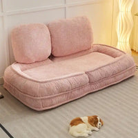 Canapé moelleux, 5 positions réglables, assise, sommeil, pliage, adapté à la chambre ou au salon