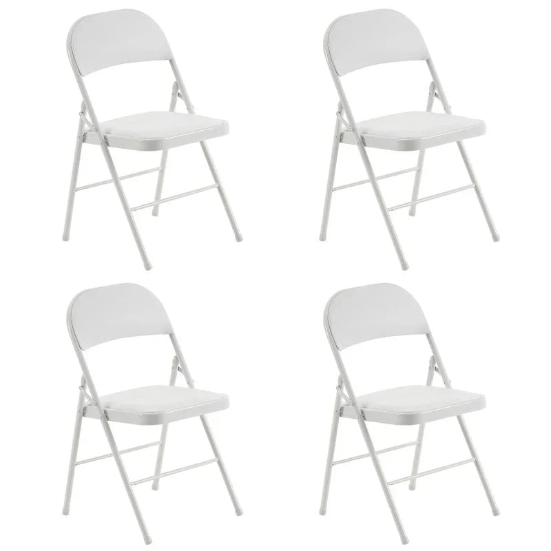Chaises pliables élégantes en fer et PVC pour congrès et exposition, blanc