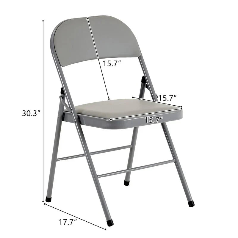 Chaises pliantes élégantes en fer et PVC pour conventions et expositions Blanches