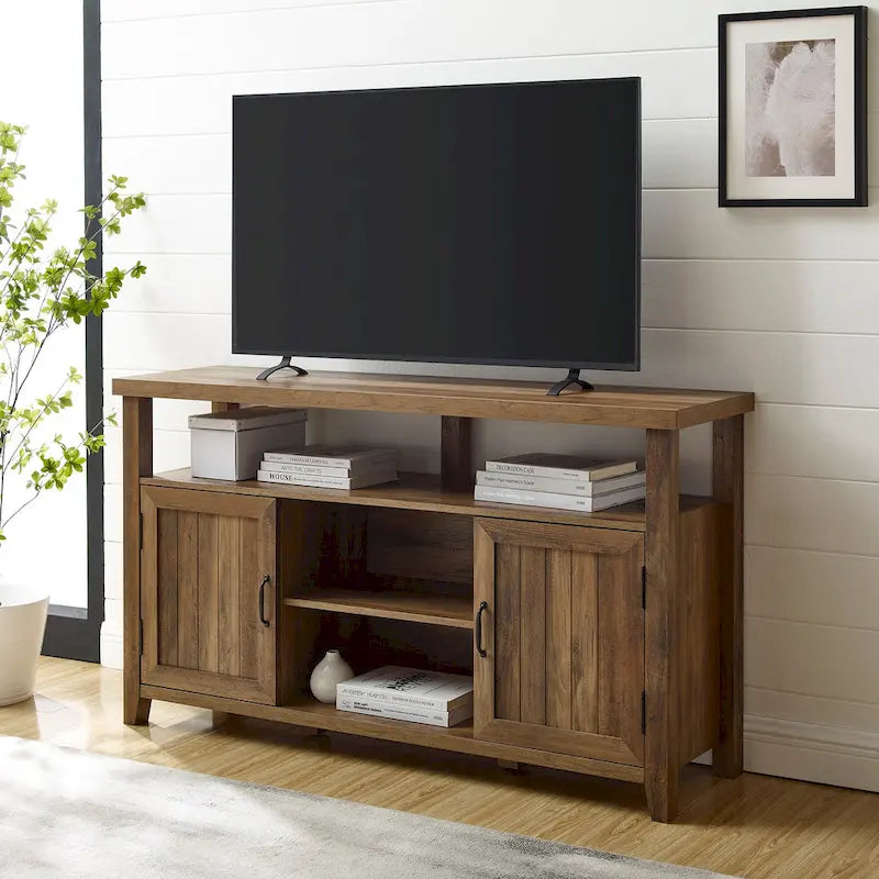 Meuble TV haut Middlebrook 58 pouces à portes rainurées