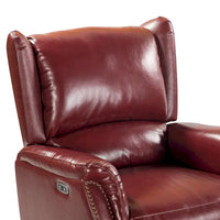 Fauteuil inclinable électrique Eduardo en cuir véritable avec port USB (ensemble de 2)