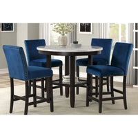 New Classic Furniture Reginald Ensemble de comptoir rond 5 pièces