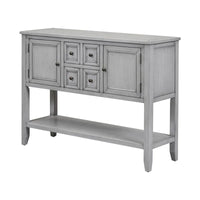 Buffet commode de style rétro en bois avec étagère inférieure, facile à assembler, pour salon, cuisine, entrée