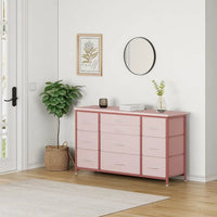 Commode de chambre avec 10 grands tiroirs pour meuble TV long 55 - 55 pouces