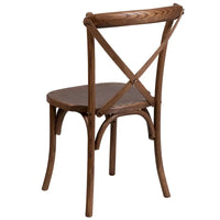 Ensemble de table de ferme pliante rustique 8' x 40 avec 10 chaises à dossier croisé et coussins