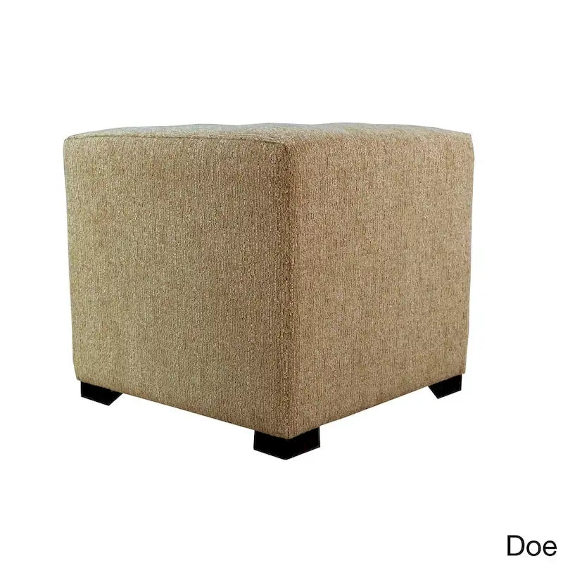 MJL Furniture Text2 Olivia ottoman carré capitonné 4 boutons