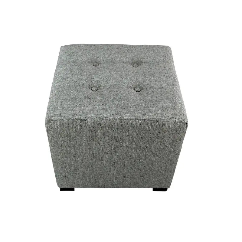 MJL Furniture Text2 Olivia ottoman carré capitonné 4 boutons