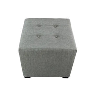 MJL Furniture Text2 Olivia ottoman carré capitonné 4 boutons