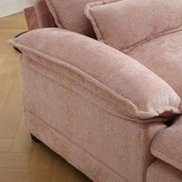 Canapé Sectionnel Canapé Nuage pour Salon, Canapé Moderne Forme U en Chenille/Bouclette, Canapé-Lit Modulable Confortable avec Double Méridienne