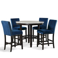 New Classic Furniture Reginald Ensemble de comptoir rond 5 pièces