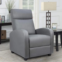 Fauteuil inclinable en simili cuir PU, marron / noir / gris / kaki / rouge / beige, simple
