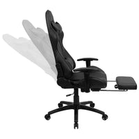 Chaise de jeu Flash Furniture X30 Chaise de bureau ergonomique de course avec dossier entièrement inclinable et repose-pieds coulissant en cuir souple rouge