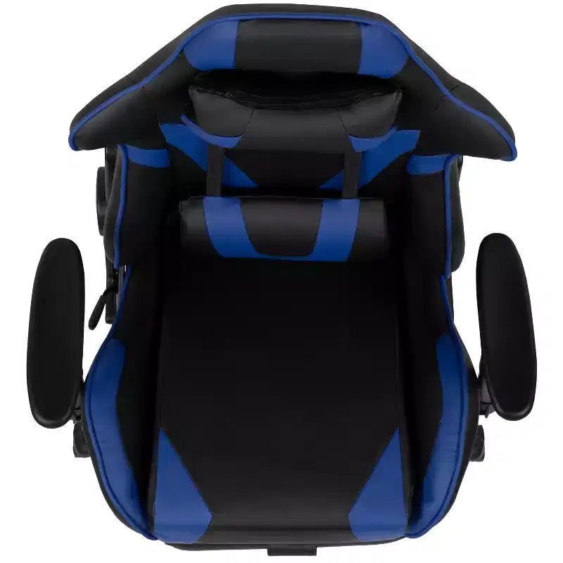 Chaise gaming Flash Furniture X30 de course de bureau ergonomique pour ordinateur avec dossier entièrement inclinable et repose-pieds coulissant en LeatherSoft rouge