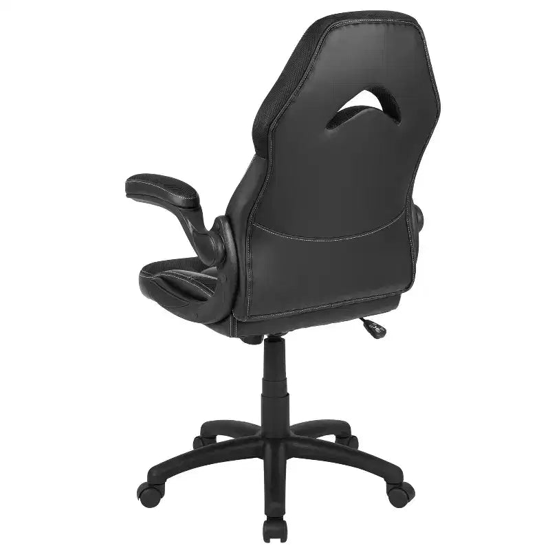 Chaise gaming Flash Furniture X10 de course de bureau ergonomique pour ordinateur PC, chaise pivotante réglable avec accoudoirs relevables