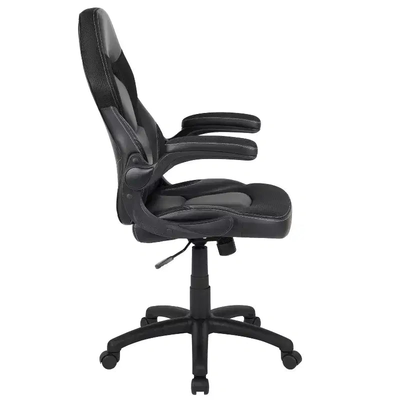 Chaise gaming Flash Furniture X10 de course de bureau ergonomique pour ordinateur PC, chaise pivotante réglable avec accoudoirs relevables