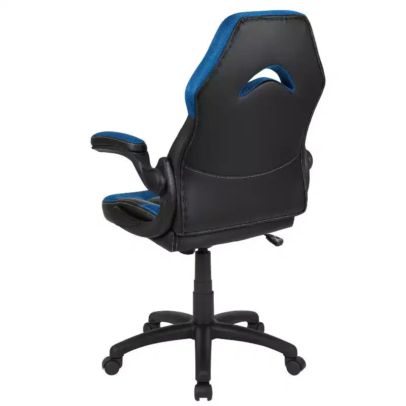 Chaise gaming Flash Furniture X10 de course de bureau ergonomique pour ordinateur PC, chaise pivotante réglable avec accoudoirs relevables