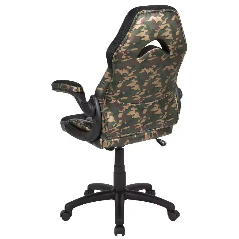 Chaise gaming Flash Furniture X10 de course de bureau ergonomique pour ordinateur PC, chaise pivotante réglable avec accoudoirs relevables